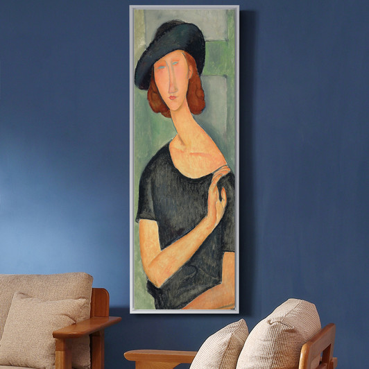 Amedeo Modigliani,Jeanne Hebuterne Au chapeauVertical Narrow Art,large wall art,framed wall art,canvas wall art,,M324