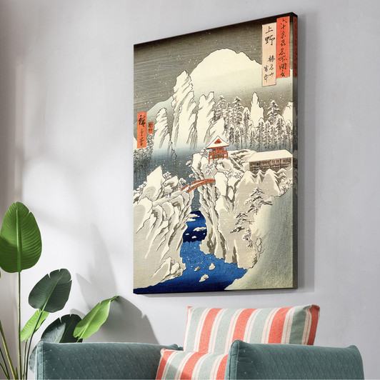 Hiroshige,View of Mount Haruna in the Snow,Japanese Ukiyo-e,large wall art,framed wall art,canvas wall art,large canvas,M2578