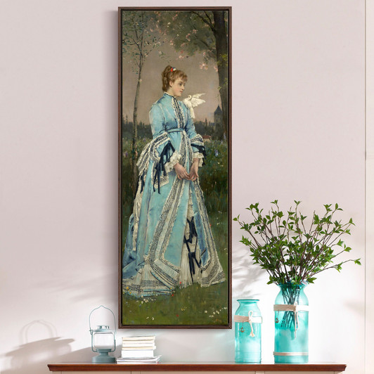 Alfred stevens,spring,portrait Of A Woman,Vertical Narrow Art,large wall art,framed wall art,canvas wall art,M320