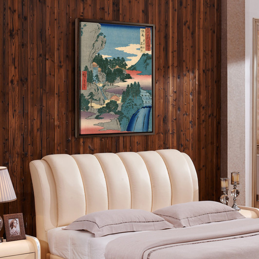 Hiroshige,Tajima,temple in the valley,japanese painting,large wall art,framed wall art,canvas wall art,large canvas,M2573