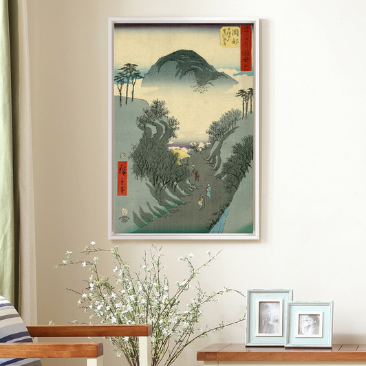 Hiroshige,Okabe,mountain road thatched hut,japanese painting,large wall art,framed wall art,canvas wall art,large canvas,M2561