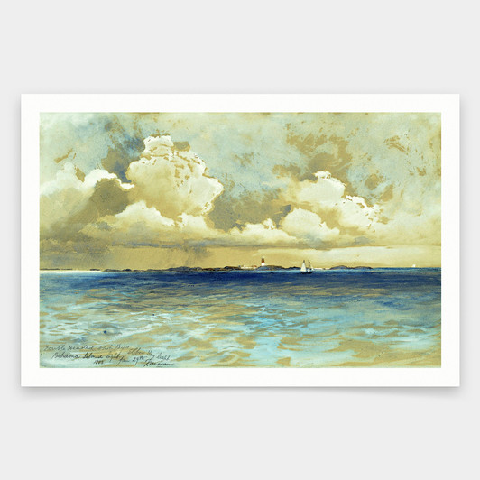 Thomas Moran,Bahama Island Light,art prints,Vintage art,canvas wall art,famous art prints,V2057