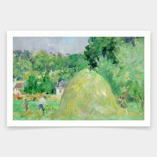 Berthe Morisot,Haystacks at Bougival,art prints,Vintage art,canvas wall art,famous art prints,V1054