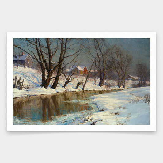 Walter Launt Palmer,Winter Morning,art prints,Vintage art,canvas wall art,famous art prints,V2095