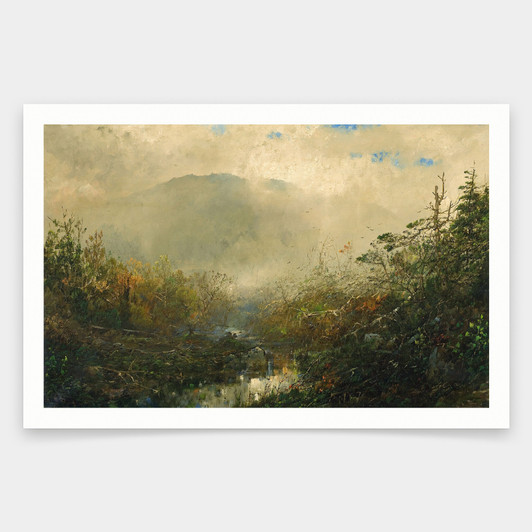 William Sonntag,Coming Storm in the Adirondacks,art prints,Vintage art,canvas wall art,famous art prints,V2129