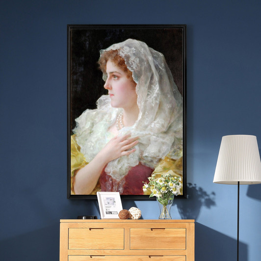 Federigo Andreotti,An English Beauty,large wall art,framed wall art,canvas wall art,large canvas,M2388