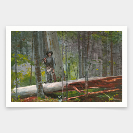 Winslow Homer,Hunter in the Adirondacks,art prints,Vintage art,canvas wall art,famous art prints,V2143