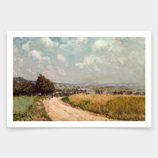 Alfred Sisley,Turning Road,art prints,Vintage art,canvas wall art,famous art prints,V967