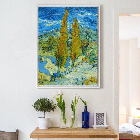 Vincent Van Gogh,Two Poplars In The Alpilles Near Saint-Rémy,Canvas Print,Canvas Art,Canvas Wall Art,Large Wall Art,Framed Wall Art,P689