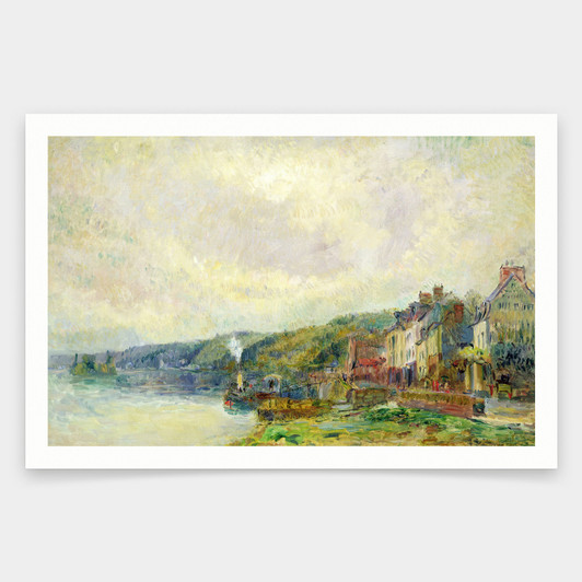 Albert Charles Lebourg,The Seine at Croisset,art prints,Vintage art,canvas wall art,famous art prints,V941