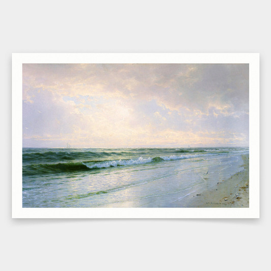 William Trost Richards,Quiet Seascape, 1883,art prints,Vintage art,canvas wall art,famous art prints,q2151