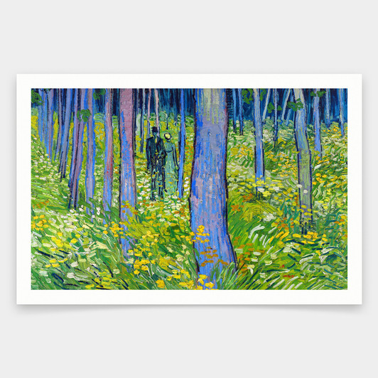 Vincent van Gogh,Undergrowth with Two Figures,art prints,Vintage art,canvas wall art,famous art prints,q2127