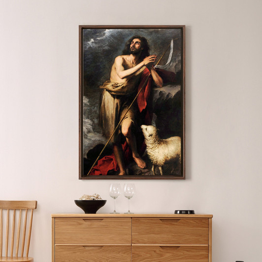 Bartolome Esteban Murillo,Saint John the Baptist in the desert, 1666,large wall art,framed wall art,canvas wall art,large canvas,M2280