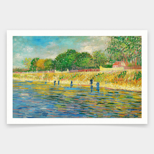 Vincent van Gogh,Bank of the Seine,art prints,Vintage art,canvas wall art,famous art prints,q2122