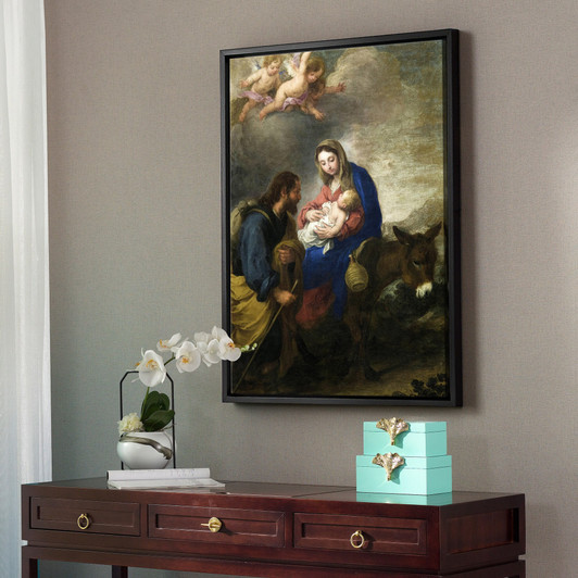 Bartolome Esteban Murillo,Flight into Egypt,large wall art,framed wall art,canvas wall art,large canvas,M2277
