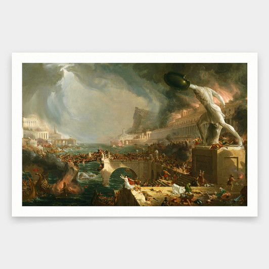 Thomas Cole,The Course of Empire, Destruction,art prints,Vintage art,canvas wall art,famous art prints,q2097