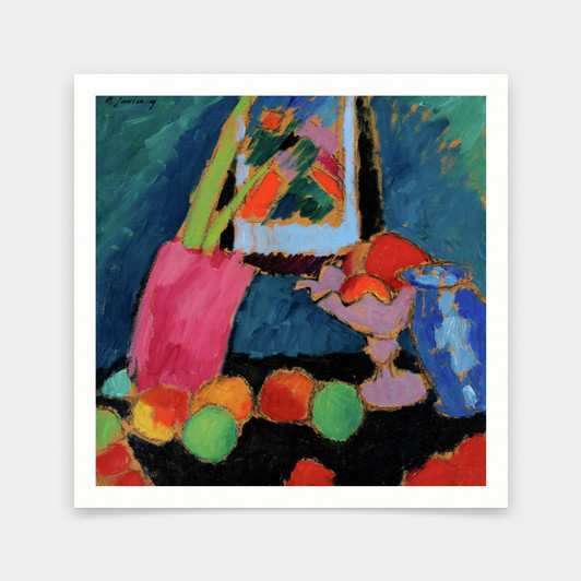 Alexej von Jawlensky,Still Life with a Purple Bowl,art prints,Vintage art,canvas wall art,famous art prints,V6950