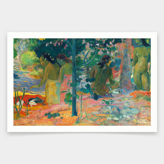 Paul Gauguin,The Bathers,art prints,Vintage art,canvas wall art,famous art prints,q2042