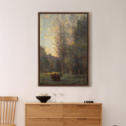 Jean-Baptiste Camille Corot,The Small Resting Place,Canvas Print,Canvas Art,Canvas Wall Art,Large Wall Art,Framed Wall Art,P2256