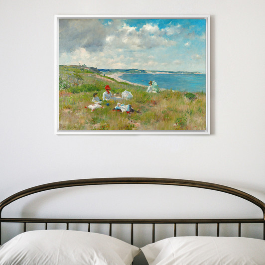 William Merritt Chase,Idle Hours,Coastal Scenery,Canvas Print,Canvas Art,Canvas Wall Art,Large Wall Art,Framed Wall Art,P1506