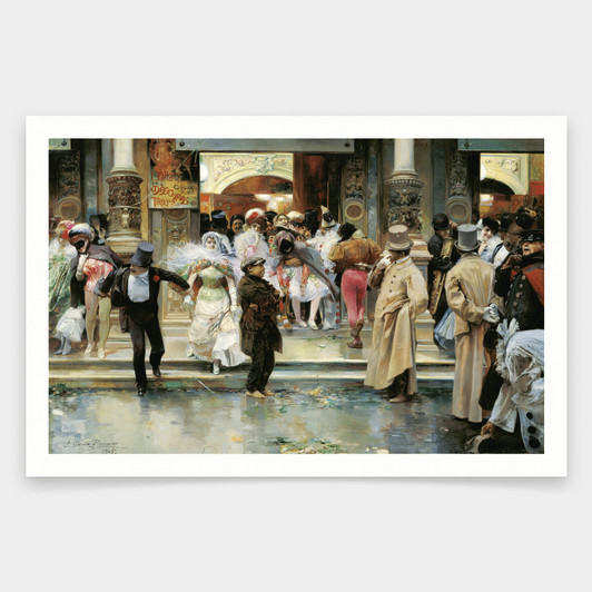 José García y Ramos,Leaving the Masked Ball,art prints,Vintage art,canvas wall art,famous art prints,q1984