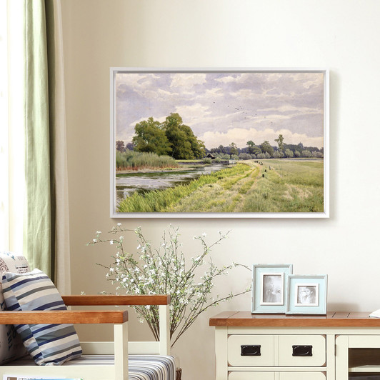 William Fraser Garden,On the River Ouse Hemingford Grey,large wall art,framed wall art,canvas wall art,large canvas,M2109