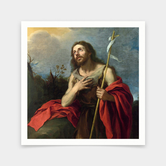 Bartolome Esteban Murillo,Saint John the Baptist in the Wilderness,art prints,Vintage art,canvas wall art,famous art prints,V6968
