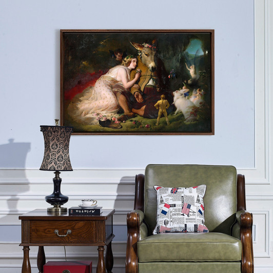 Sir Edwin Henry Landseer,Scene from A Midsummer Night's Dream - Titania and Bottom,large wall art,framed wall art,canvas wall art,M2012