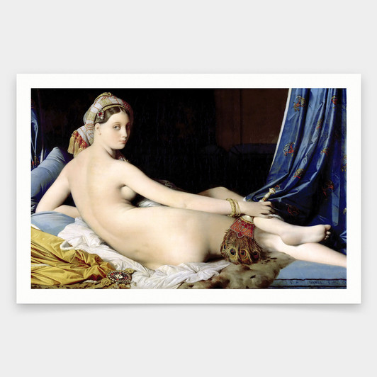 Jean Auguste Dominique Ingres , The Grand Odalisque,art prints,Vintage art,canvas wall art,famous art prints,q1769