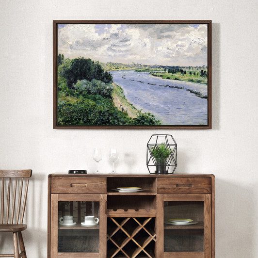 Pierre Auguste Renoir,Barges on the Seine,large wall art,framed wall art,canvas wall art,large canvas,M1960