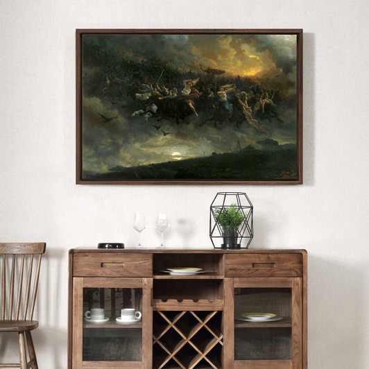 Peter Nicolai Arbo,The Wild Hunt Of Odin, 1872,large wall art,framed wall art,canvas wall art,large canvas,M1954