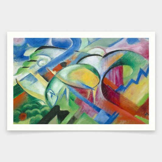 Franz Marc,The Sheep,art prints,Vintage art,canvas wall art,famous art prints,q1699