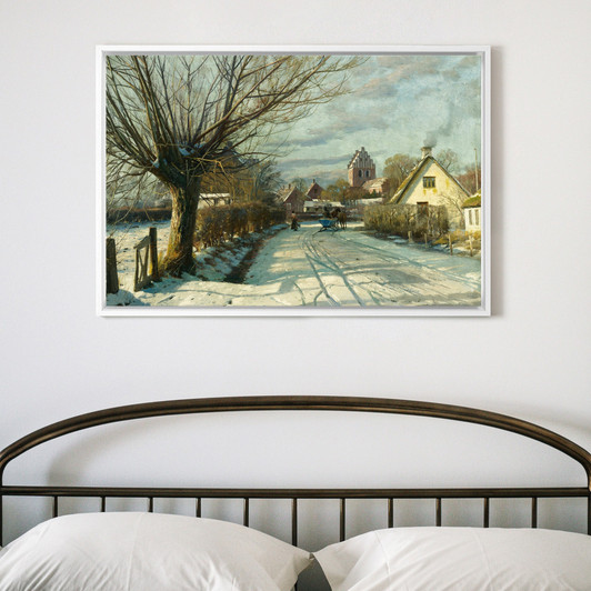 Peder Monsted,Hoje Taastrup Church Outside Copenhagen,large wall art,framed wall art,canvas wall art,large canvas,M1947