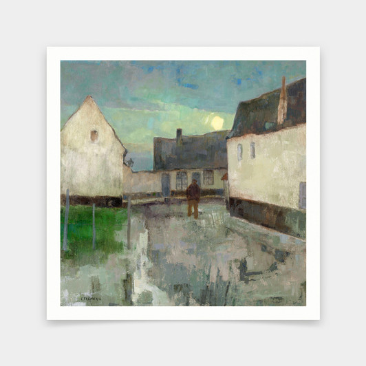 Carolus Tremerie,Evening Peace,art prints,Vintage art,canvas wall art,famous art prints,V6984