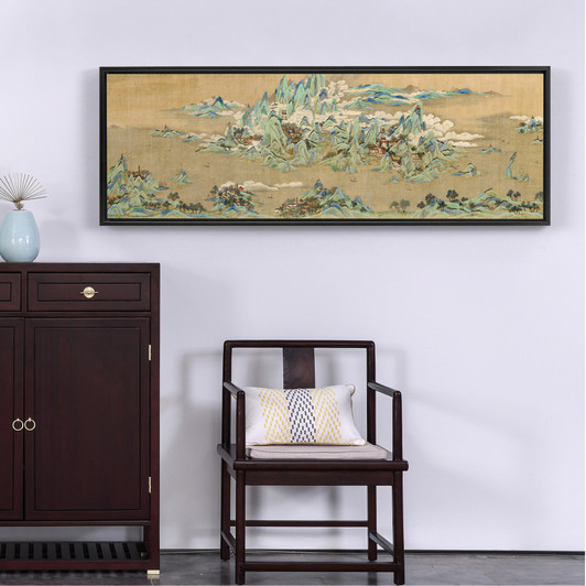 Chinese landscape painting,lake scenery,canvas print,canvas art,canvas wall art,large wall art,framed wall art,Asian wall art,Chinese p332