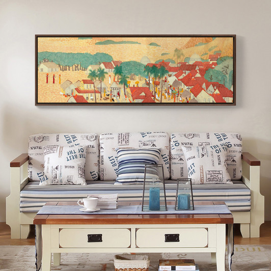 Market scenery,canvas print,canvas art,canvas wall art,large wall art,framed wall art,Asian wall art,Chinese art p319