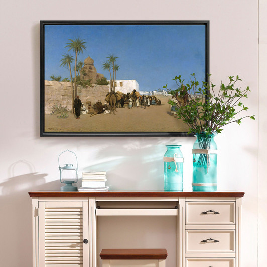 Nikolai Ulfsten,From Algeria,camel caravan,large wall art,framed wall art,canvas wall art,large canvas,M1897