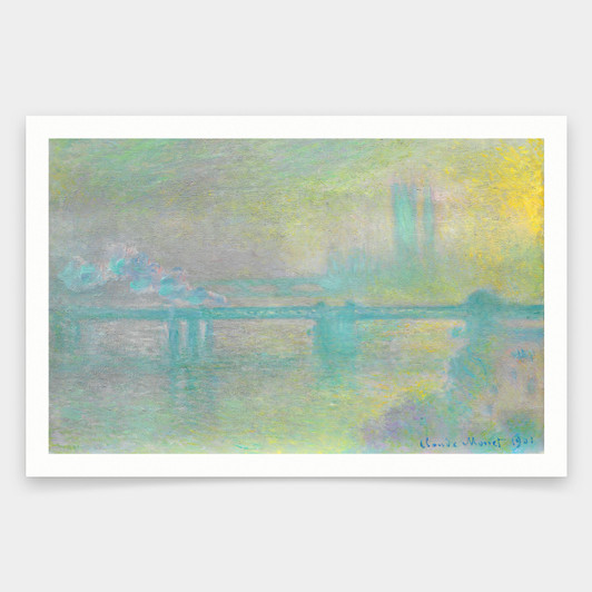 Claude Monet,Charing Cross Bridge, London, 1901,art prints,Vintage art,canvas wall art,famous art prints,q1609
