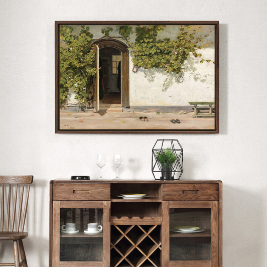 Martinus Rorbye,Entrance to an Inn in the Praestegarden at Hillested,large wall art,framed wall art,canvas wall art,large canvas,M1866