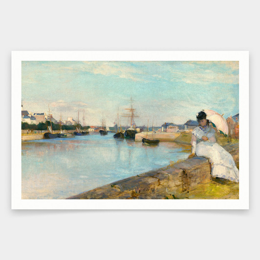 Berthe Morisot,The Harbor at Lorient,art prints,Vintage art,canvas wall art,famous art prints,q1585