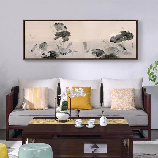 Pond lotus landscape, lotus pond,canvas print,canvas art,canvas wall art,large wall art,framed wall art,Asian wall art,Chinese art p313