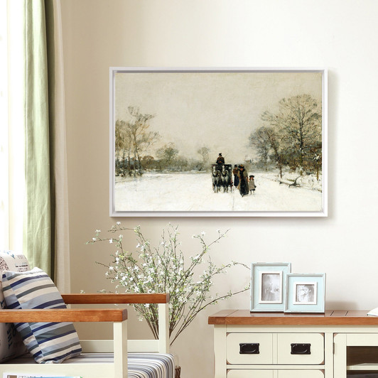 Luigi Loir,In the Snow,large wall art,framed wall art,canvas wall art,large canvas,M1852