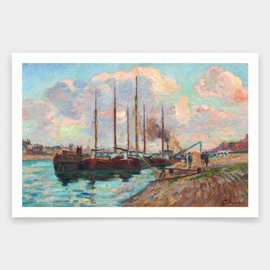 Armand Guillaumin,The Quai d'Austerlitz,art prints,Vintage art,canvas wall art,famous art prints,q1568