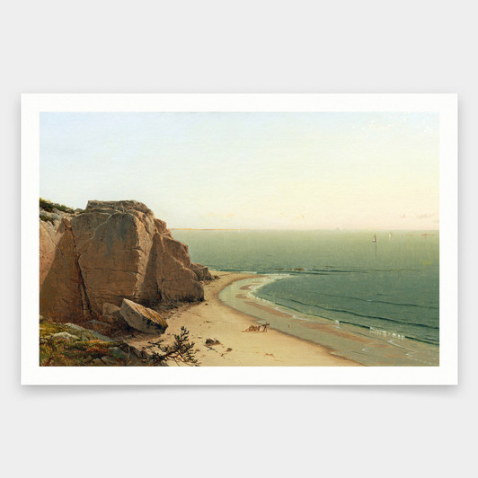 Alfred Thompson Bricher,A Quiet Day near Manchester,art prints,Vintage art,canvas wall art,famous art prints,q1538