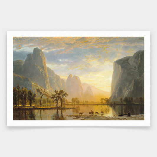 Albert Bierstadt,Valley of the Yosemite,art prints,Vintage art,canvas wall art,famous art prints,q1525
