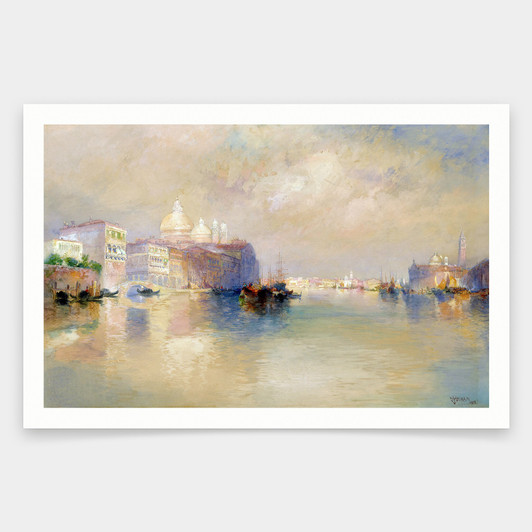 Thomas Moran,View of Venice, 1887,art prints,Vintage art,canvas wall art,famous art prints,2V6