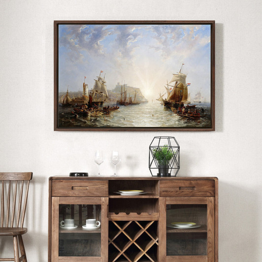 John Wilson Carmichael,Shipping off Scarborough,large wall art,framed wall art,canvas wall art,large canvas,M1777