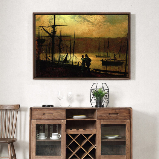 John Atkinson Grimshaw,Outward Bound  A view of Whitby, 1887,large wall art,framed wall art,canvas wall art,large canvas,M1718