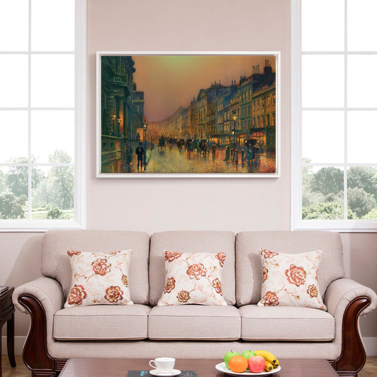 John Atkinson Grimshaw,London, St James' Street,large wall art,framed wall art,canvas wall art,large canvas,M1713