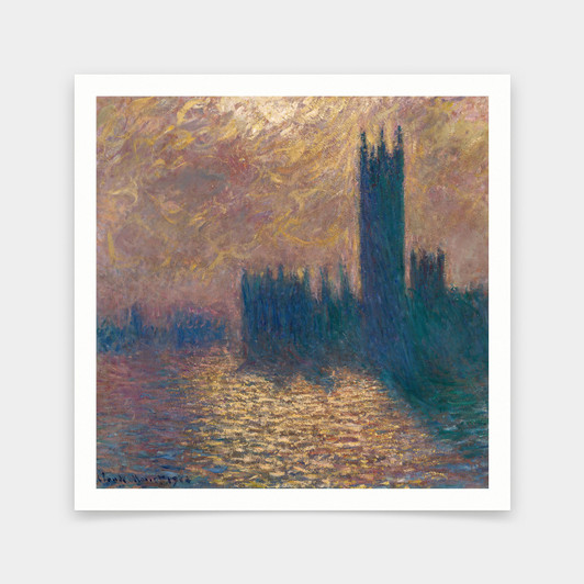 Claude Monet,Houses of Parliament, stormy sky,art prints,Vintage art,canvas wall art,famous art prints,V7004